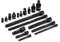 CASOMAN 18-Piece Drive Tool Accessory Set, Premium CR-V Steel with Black Phosphate Finish, Includes 1/2,3/8,1/4 Impact Universal Joint, Socket Adapters, Extensions and Impact Coupler, Professional