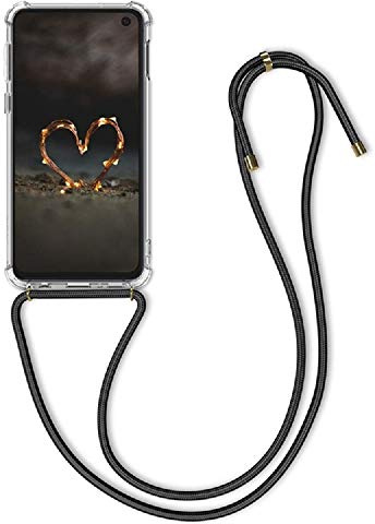 CoverKingz Handykette mit Band für Xiaomi Redmi 9 - Silikon Handyhülle zum Umhängen Redmi 9 Cover - Handyband Handy Kette Case Transparent