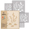 NAKLEO Wiederverwendbare Kunststoff Schablonen Malen Kinder, 5 Stück Set 9x9 bis 34x34cm Meeresalgen Algen Aquarium, Kinderzimmer Malvorlage Raumdekoration, Basteln DIY Wand Möbel