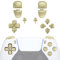 eXtremeRate Boutons Remplacement pour ps5 Manette BDM-030/040/050, Kit de Boutons Or Champagne Métallique pour ps5 Controller BDM-030/040/050, D-Pad R1 R2 L1 L2 Triggers Share Options avec Outils
