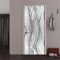 Hiyfe Türtapete Selbstklebend Türposter Türfolie 90x200cm 3D PVC Türtapeten Türaufkleber Silberner geometrischer TüraufkleberTürsticker Tür Aufkleber Für Schlafzimmer Fototapete