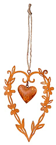 levandeo Schild Herz 9x13cm Metall Gartendeko Türschild Edelrost Wandbild Rostdeko Dekoo Rost Gartenschild Geschenkidee