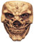 Lachender Totenkopf Maske des Grauens aus Latex - Erwachsenen Grusel Skelett Kostüm Maske - ideal für Halloween, Karneval, Motto- & Grusel-Party