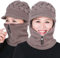 Fleece gefütterte Damen Beanie-Mütze, Wintermütze, Schal, Masken-Set, Damen-Wintermütze, mittelalter und alter warmer Ohrenschützer, 1 x Khaki (Reißverschluss), Einheitsgröße