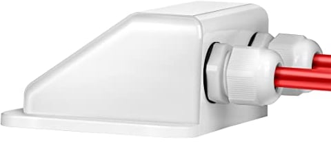 Solar Double Cable Entry Gland, Waterproof Solar Photovoltaic Plastic Bracket Curved Cable Connector ABS Dual Cable Entry Housing for Solar Panels RV Caravan Boat