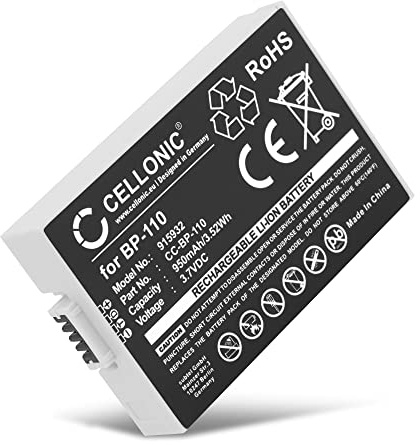 CELLONIC Akku kompatibel mit Canon VIXIA HF R200, R20, R21, BP-110