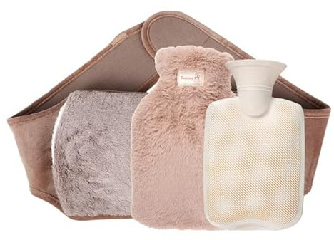 REFROMAX Bouteille d'eau Chaude de 1000 ML avec Couverture de Taille Sac de Poche d'eau Chaude Portable réutilisable Soulagement de la Douleur Réchauffeur d'hiver pour épaule Abdomen-D, Chine
