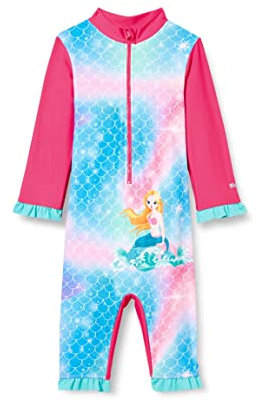 Playshoes UV-Schutz Einteiler Unisex Kinder Badeanzug Schwimmanzug Badebekleidung, Meerjungfrau Langarm, 74/80