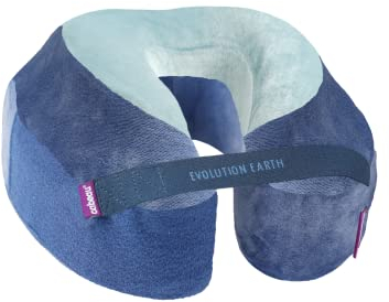 Cabeau Evolution Earth Oreiller cervical pour voyage – Soutien à 360° de la tête, du cou et du menton pour dormir – Mousse à mémoire de forme durable – Housse amovible et lavable avec étui de