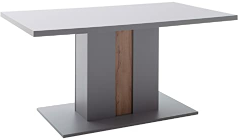 Home4You Esstisch - Arktisgrau Dekor - Wotan Eiche Dekor - 160 x 90 cm
