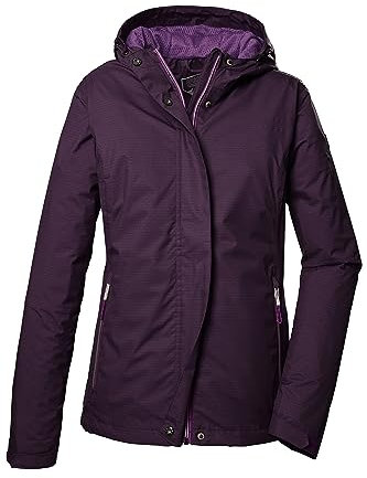 killtec Damen Funktionsjacke/Outdoorjacke mit Kapuze KOS 68 WMN JCKT, dunkelaubergine, 44, 41347-000