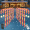 FLSEPAMB 12 Pack Weihnachten Zuckerstangen 8 Beleuchtungsmodi,80 LED Zuckerstangen Beleuchtet Außen mit Schneeflocke,Remote/IP65 Zuckerstangen Lichterkette Aussen,Zuckerstangen Lichterkette im Freien