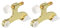sourcing map Door Stoppers, 2Pcs 2-1/2 x 1-3/4 - Zinc Alloy Hinge Pin Door Stop, K Type Adjustable Door Stopper with Rubber Bumper Tips (Gold)