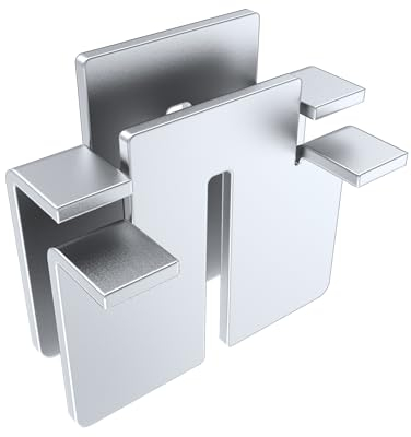 tuning-art EGA02-Q2A Edelstahl Adapterklammer Set kompatibel mit Weber Q200 | Q220 | Q240 | Q260 | Zum Einsetzen von 2-teiligen Grillrosten oder Einer Plancha | Rostfrei