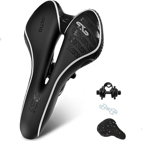 ROGTYO Sillín de Gel de Sílice Ergonómico para Bicicleta - Unisex, Impermeable, para Montaña, MTB, Senderismo, Carretera y Ejercicio