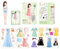 Anziehpuppen Magnetisch, Papierpuppen Zum Anziehen, Magnetic Dress Up Doll, Llenspiel-Kostü -Anziehpuppen Kreative Mode Dress Up Papier Puppe Magnet Outfit Für Kindertag Weihnachten
