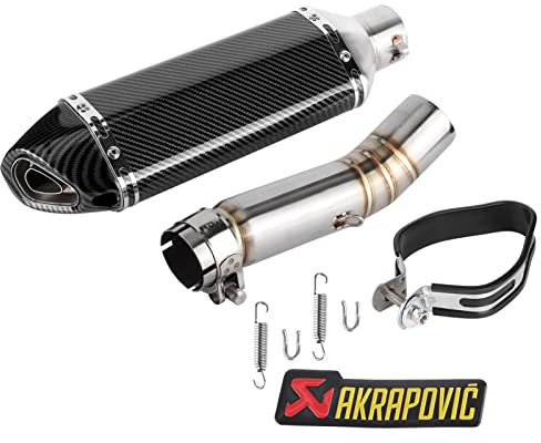 Aramox Système D'échappement en Fiber de Carbone, Silencieux avec Tuyau Intermédiaire DB Killer, pour CBR500R CB500F CB500X 2013 – 2015