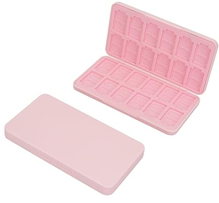 ZIXINZIYI Switch Game Card Case pour Nintendo Switch Game & Micro SD Card Storage Box avec 24 emplacements pour Cartes de Jeu et 48 emplacements pour Cartes Micro SD (Couleur Rose)