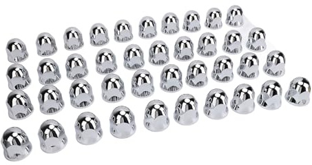 Acouto Chrom-RADMUTTER-ABDECKUNGEN, LANGLEBIGE SICHERHEITSKAPPEN FÜR LKW-ANHÄNGER, Fahrzeuge, 33 MM (40 Stück)