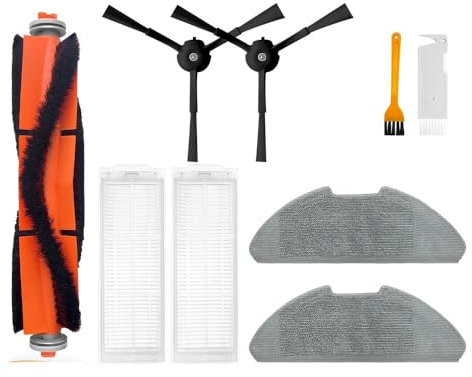 INF Accessori di ricambio per Xiaomi Robot Vacuum Mop 2 Lite/Mop 2 Pro, 1x spazzola principale, 2x filtro, 2x spazzola laterale, 2x panno per la pulizia, 1x spazzola per la pulizia