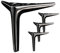 Anterrific Lot de 4 pieds de meubles de luxe noirs de 15,2 cm – Remplacement à faire soi-même pour canapé, armoire, ottoman, table, table de nuit et commode
