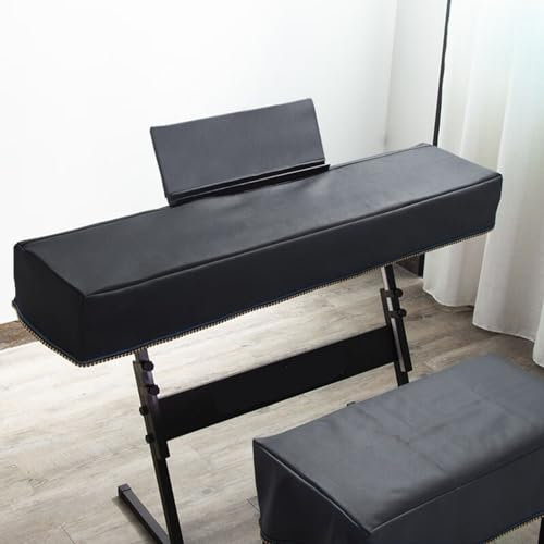 Cutfouwe 88 Key Piano Keyboard Cover with Music Sheet Stand Cover,Piano Dust Cover for 88 Keys Protective for Electronic Keyboard, Digital Piano,Black