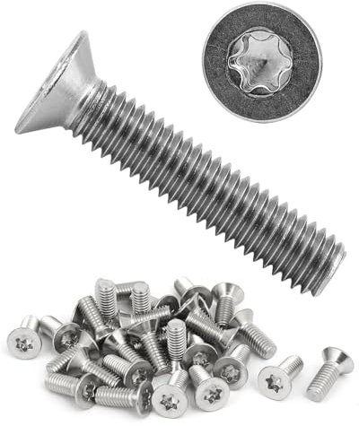 IPNSDON Lot de 20 Vis à Tête Fraisée M4 x 10 mm en Acier Inoxydable 304, à Six Pans Creux, pour Fixation de Machines, Équipements et Meubles