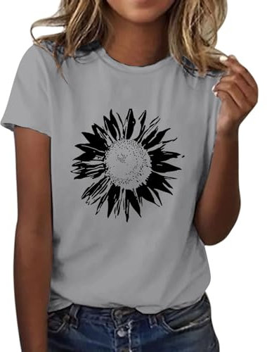 Prime Big Deal Days Bluse E Camicie Da Donna Magliette Donna Manica Corta Oversize Top Donna Elegante Rosa Camicia+A+Fiori+Donna Camicetta Rosa Cipria Camicie Bianche Donna Curvy Todays Daily Deals