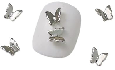 10 pezzi in lega 3D farfalla chiodo metallico farfalla diamante farfalla farfalla tipo farfalle