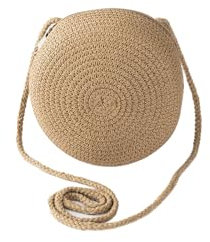 Benixmidart Straw Crossbody Bags for Women, Small Crossbody Purse Handmade Women's Shoulder Handbags for Travel (Round)