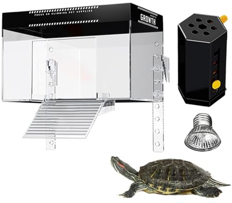 Auf Tankschildkröten, die das Land Pflanzen, Tople-Basking Topper | Turtle für Haustiere mit Quai-CDDED bewahren auf dem Tank – Reptile Ruheerde für Anim-Beobachtung