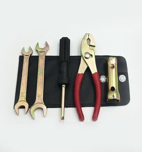 Kit de herramientas para motocicleta con bolsa de almacenamiento, llave y destornillador, ideal para reparar varios modelos