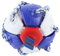 SENECESLI Dog Flying Saucer Ball, Pet Flying Disc Ball Interactive Easy To Clean for Outdoor Games (Blue)