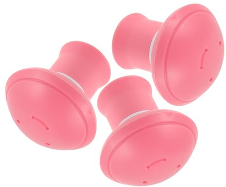 FIXOSHEE Gesichts Und Kiefertrainer 3 Stück Aus Silikon V-lifting Gegen Doppelkinn Tragbares Gesichtsyoga Tool Für Straffere Haut Bei Frauen Und Männern Pink