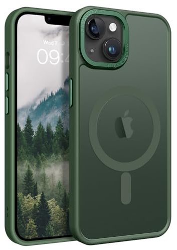 GaoBao für iPhone 13 Mini Hülle, Handyhülle iPhone 13 Mini [Kompatibel mit MagSafe] Durchscheinende Matte Magnetische Stoßfeste Anti-Fingerabdruck Schutzhülle für 5,4 Zoll Case, Grün