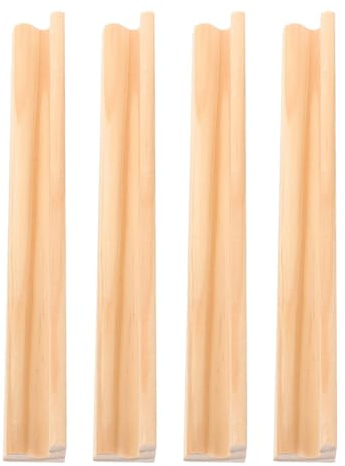 Toddmomy Soportes de Madera para Fichas de Dominó 19 CM Base Multifuncional de 4 Piezas Accesorio DIY para Organización en Mesa de Dominó y Juego de Fichas