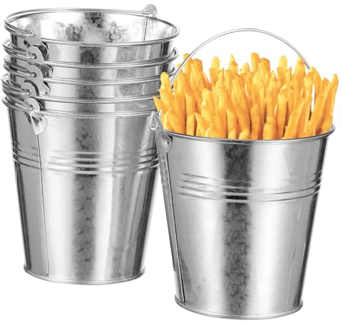 OUNONA Mini Metal Food Serving Cubes 10.5 x 7 x 10.5cm Pack of 6