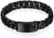 OIDEA Herren Armband Panzerkette aus Edelstahl: Schwarz 12mm breit Exquisit Panzerarmband Biker Armkette Armreif Armschmuck 21cm Handgelenk Schmuck Geschenk für Männer Jungen