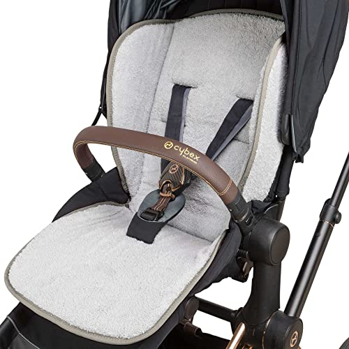Babysanity® Morbido Riduttore Copri Passeggino Universale Materassino Neonato Soffice Imbottitura Rivestimento Spugna Di Cotone 100% Bordatura Copertura Laterale - Made in Italy - (Grigio)
