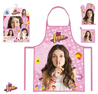 Soy Luna Chefkoch Set 3 tlg. Kochschürze, Ofenhandschuh & Topflappen