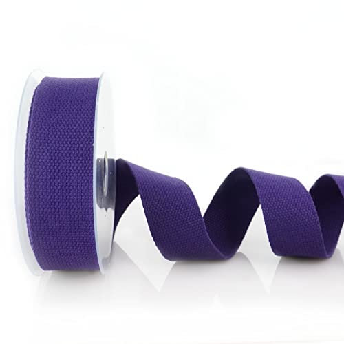 Trimz Sangle en coton, violet, 30 mm x 10 m