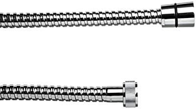 TATAY Manguera de Ducha Dual Flex, 1.7M, hasta 50KG de presión, Doble Engatillado, Flexo de Latón, Acero inoxidable Tipo 301, Rosca Universal G 1/2, Cromado