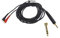 EMSea Ersatz Audiokabel mit 3,5/6,3 mm Buchse Kompatibel mit Sennheiser HD25 HD560 HD540 HD480-2,5 m Kabel (Links und Rechts Gleich Lang)