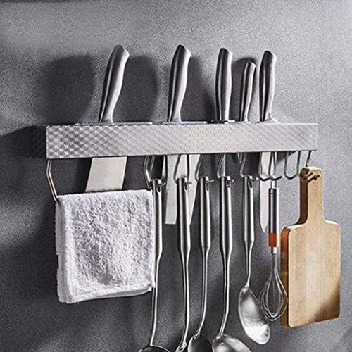 Rack Porte-Couteau de Cuisine Mural Multifonctionnel sans Perforation en Acier Inoxydable 304 fournit Un Porte-Outils de Support de Stockage