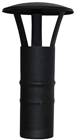 Pelletrohr DN 80mm Pellet Ofenrohr Rauchrohr Pellet Bogen 90°Wandfutter T-Stück Rosette Senotherm Lack Kamin Zubehör mit Dichtung wählbar (Regenhaube)