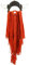 YEKEYI Wikingerbart-Mütze, Horn, Winter, warme Maske, gestrickte, lustige Kappe aus Wolle, Horn orange, Einheitsgröße