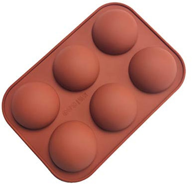 Moule en silicone semi-sphérique à 6 cavités pour faire des bombes de chocolat chaud, des gâteaux, de la gelée, du pudding, du savon fait à la main, moule rond en demi-sphère antiadhésif, sans BPA,