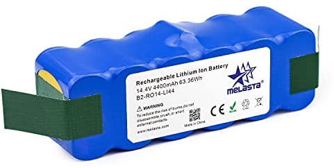 melasta 14.4V 4400mAh Lithium-Ionen Ersatz Batterie Akku kompatible mit iRobot Roomba 500 600 700 800 Serie 880 870 860 805 790 780 770 760 680 655 650 640 630 620 614 615 581 595 585 561 560 550 530
