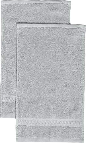 REDBEST Gästetuch 2er-Pack Chicago Silber Größe 30x50 cm - saugstark, strapazierfähig, ideal für Reisen, Sport (weitere Farben)