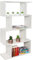 RICOO Regal 129 x 70 x 25cm, Standregal Eiche weiß WM071-EP Spannplatte aus Holz, Bücherregal Wandregal klein, Regale & Ablagen, schmales Regal, Büro Bücherregale, kleines Regal klein Büroregal